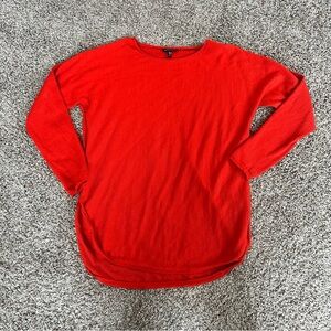Eileen Fisher Red Crew Neck Sweater